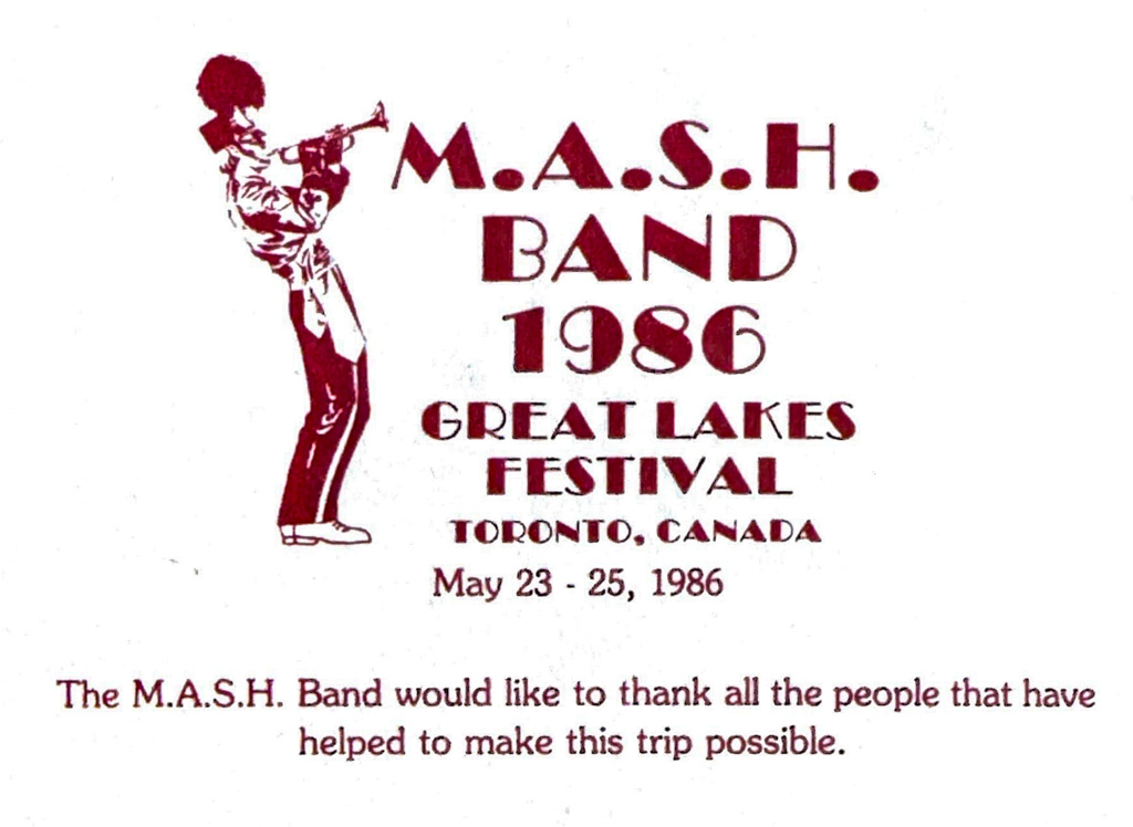 Mechanicsburg High School Marching Band – 1986 – Canada’s Wonderland