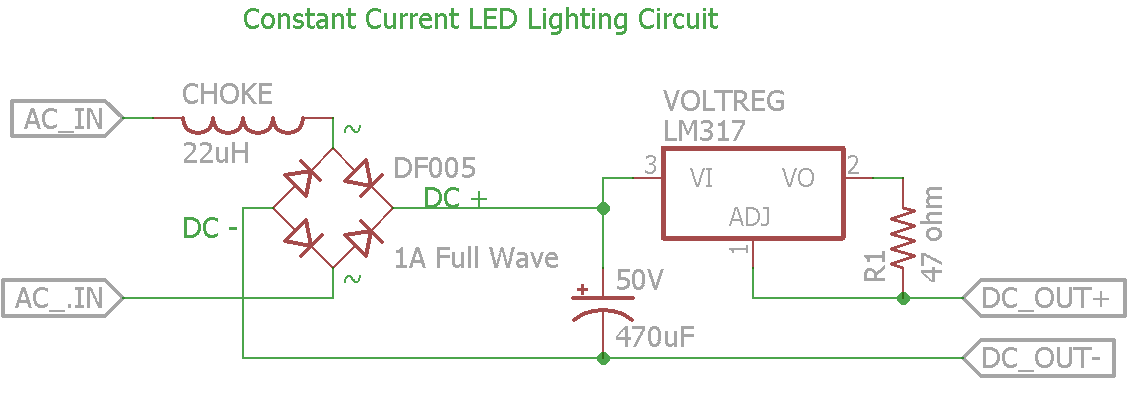 Supplemental Info for Constant Current LED Lighting Circuit